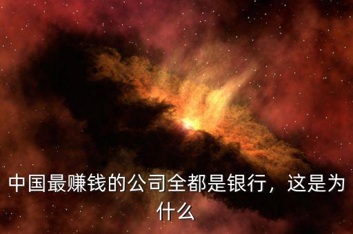 中國最賺錢的公司全都是銀行，這是為什么
