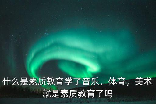 什么是素質(zhì)教育學(xué)了音樂，體育，美術(shù)就是素質(zhì)教育了嗎