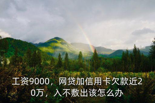 工資9000，網(wǎng)貸加信用卡欠款近20萬，入不敷出該怎么辦