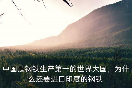 中國(guó)是鋼鐵生產(chǎn)第一的世界大國(guó)，為什么還要進(jìn)口印度的鋼鐵