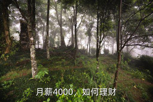月薪4000，如何理財(cái)