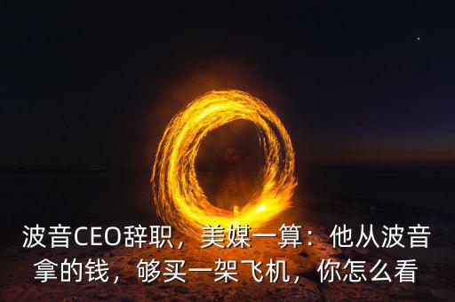波音CEO辭職，美媒一算：他從波音拿的錢，夠買一架飛機，你怎么看