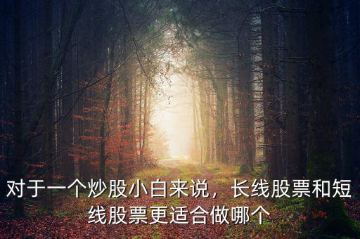 對于一個炒股小白來說，長線股票和短線股票更適合做哪個