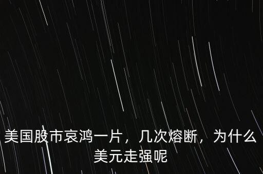 美國股市哀鴻一片，幾次熔斷，為什么美元走強呢