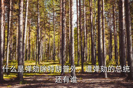 什么是彈劾除特朗普外，遭彈劾的總統(tǒng)還有誰