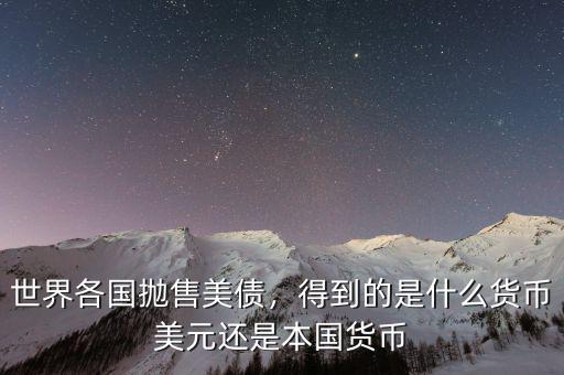 世界各國(guó)拋售美債，得到的是什么貨幣美元還是本國(guó)貨幣