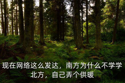 現(xiàn)在網(wǎng)絡(luò)這么發(fā)達(dá)，南方為什么不學(xué)學(xué)北方，自己弄個(gè)供暖
