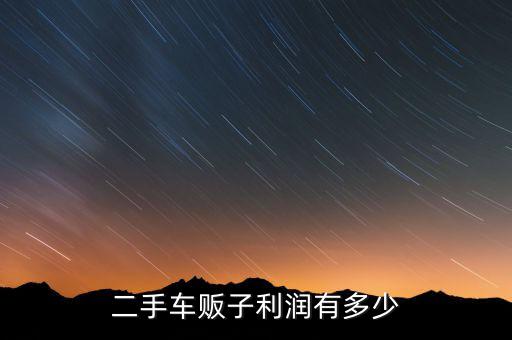 做什么二手貨有利潤(rùn),二手車(chē)販子利潤(rùn)有多少