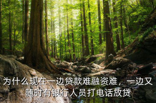 為什么現(xiàn)在一邊貸款難融資難，一邊又隨時(shí)有銀行人員打電話放貸