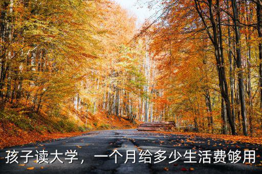 孩子讀大學，一個月給多少生活費夠用