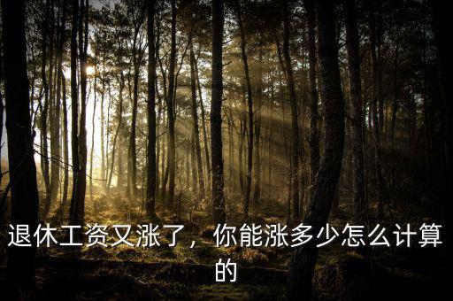 退休工資又漲了，你能漲多少怎么計(jì)算的