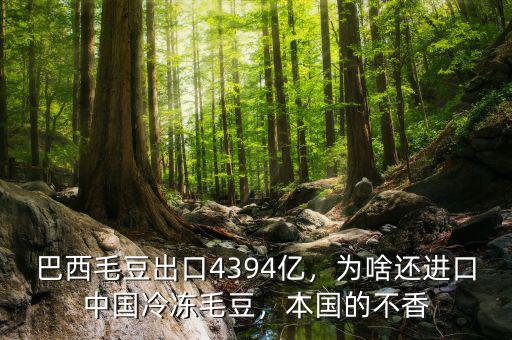 巴西毛豆出口4394億，為啥還進(jìn)口中國冷凍毛豆，本國的不香