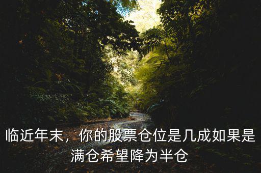 臨近年末，你的股票倉(cāng)位是幾成如果是滿倉(cāng)希望降為半倉(cāng)