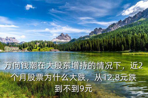 萬向錢潮在大股東增持的情況下，近2個月股票為什么大跌，從12.8元跌到不到9元