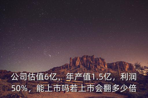公司估值6億，年產(chǎn)值1.5億，利潤50%，能上市嗎若上市會(huì)翻多少倍