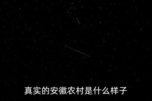 真實的安徽農村是什么樣子