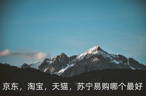 京東，淘寶，天貓，蘇寧易購哪個最好