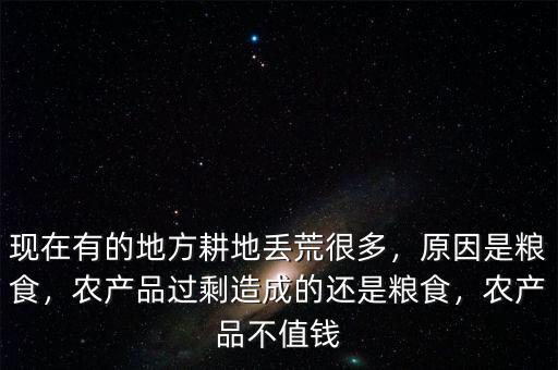 現(xiàn)在有的地方耕地丟荒很多，原因是糧食，農(nóng)產(chǎn)品過剩造成的還是糧食，農(nóng)產(chǎn)品不值錢
