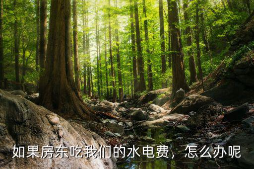 如果房東吃我們的水電費，怎么辦呢