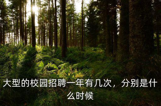 大型的校園招聘一年有幾次，分別是什么時候