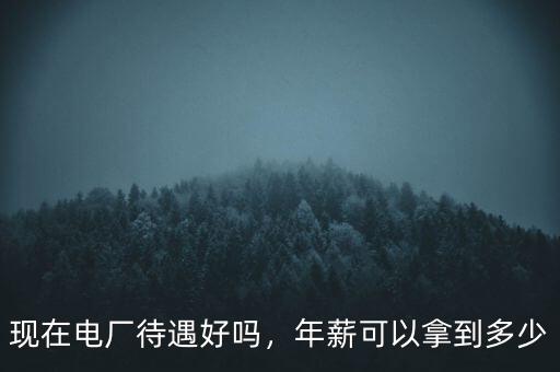 現(xiàn)在電廠待遇好嗎，年薪可以拿到多少
