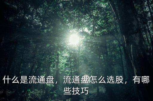 什么是流通盤，流通盤怎么選股，有哪些技巧