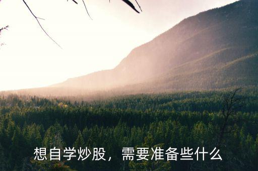 想自學(xué)炒股，需要準(zhǔn)備些什么
