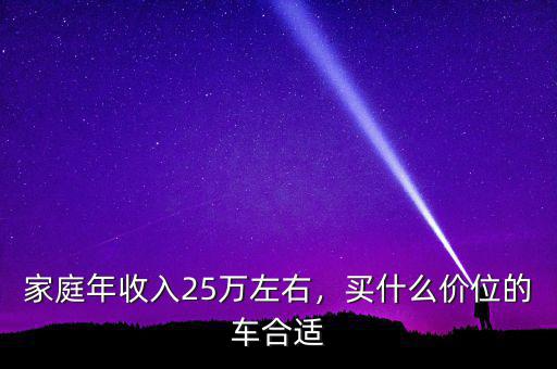 家庭年收入25萬左右，買什么價(jià)位的車合適