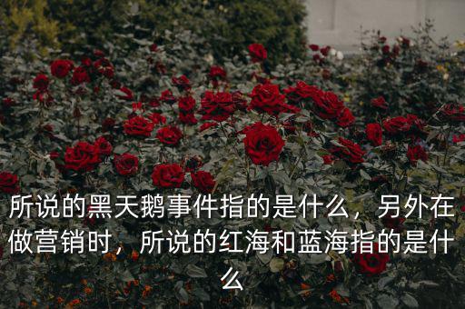 所說的黑天鵝事件指的是什么，另外在做營銷時(shí)，所說的紅海和藍(lán)海指的是什么