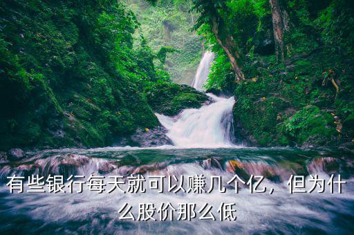 有些銀行每天就可以賺幾個億，但為什么股價那么低