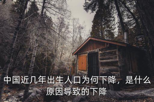 中國近幾年出生人口為何下降，是什么原因?qū)е碌南陆? class=