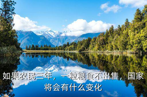 如果農(nóng)民三年，一粒糧食不出售，國(guó)家將會(huì)有什么變化