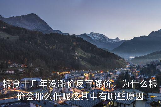 糧食十幾年沒漲價反而降價，為什么糧價會那么低呢這其中有哪些原因