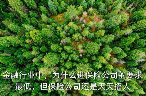 金融行業(yè)中，為什么進(jìn)保險(xiǎn)公司的要求最低，但保險(xiǎn)公司還是天天招人