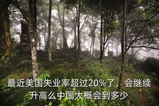 最近美國失業(yè)率超過20%了，會(huì)繼續(xù)升高么中國大概會(huì)到多少
