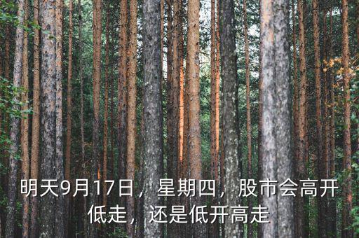 明天9月17日，星期四，股市會高開低走，還是低開高走