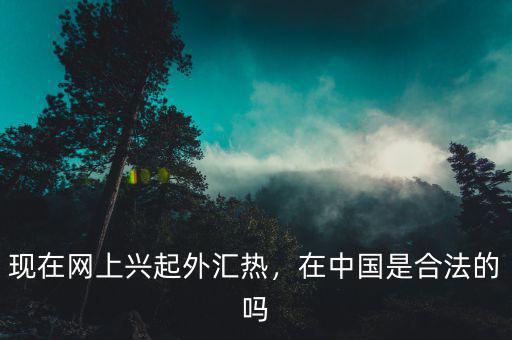 現(xiàn)在網(wǎng)上興起外匯熱，在中國是合法的嗎