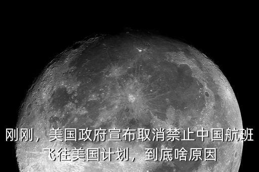 剛剛，美國政府宣布取消禁止中國航班飛往美國計劃，到底啥原因