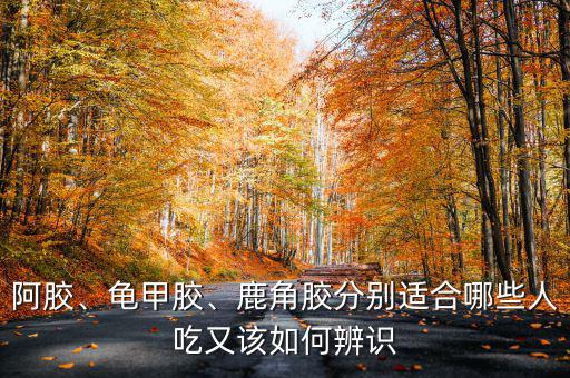 阿膠、龜甲膠、鹿角膠分別適合哪些人吃又該如何辨識