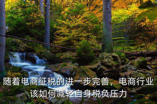 隨著電商征稅的進(jìn)一步完善，電商行業(yè)該如何減輕自身稅負(fù)壓力