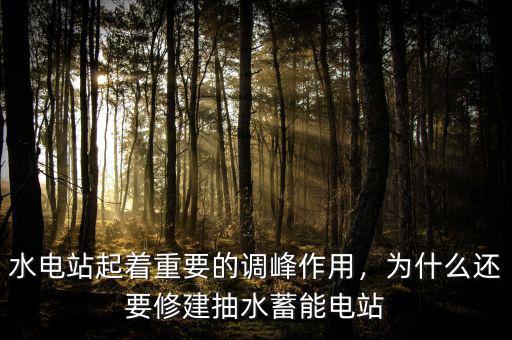 水電站起著重要的調(diào)峰作用，為什么還要修建抽水蓄能電站