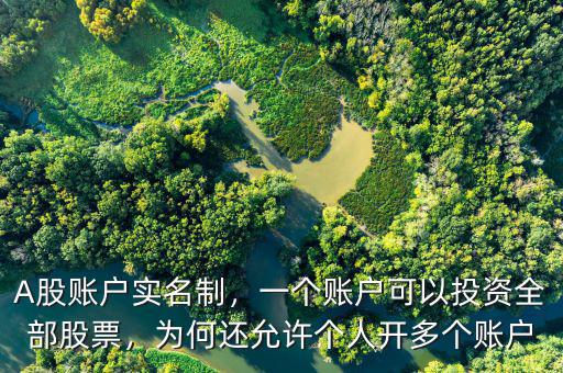 A股賬戶實名制，一個賬戶可以投資全部股票，為何還允許個人開多個賬戶