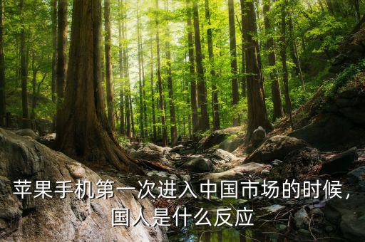 蘋果手機第一次進(jìn)入中國市場的時候，國人是什么反應(yīng)