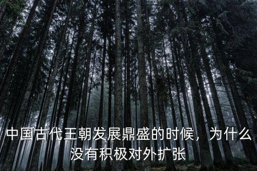中國古代王朝發(fā)展鼎盛的時候，為什么沒有積極對外擴張