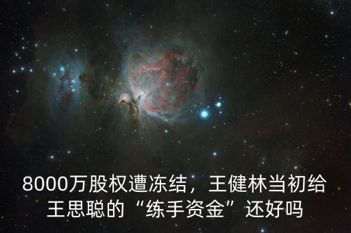 8000萬(wàn)股權(quán)遭凍結(jié)，王健林當(dāng)初給王思聰?shù)摹熬毷仲Y金”還好嗎