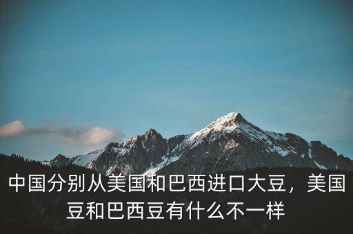 中國分別從美國和巴西進(jìn)口大豆，美國豆和巴西豆有什么不一樣