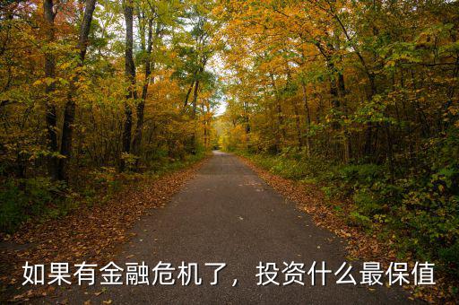 如果有金融危機了，投資什么最保值