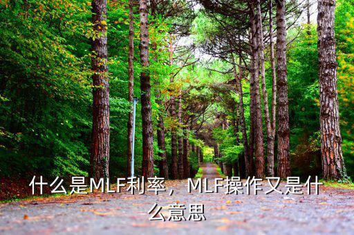 什么是MLF利率，MLF操作又是什么意思