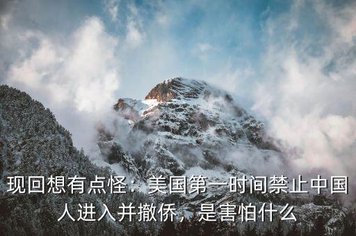 現(xiàn)回想有點怪：美國第一時間禁止中國人進(jìn)入并撤僑，是害怕什么