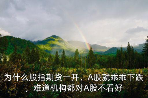 為什么股指期貨一開，A股就乖乖下跌，難道機(jī)構(gòu)都對(duì)A股不看好